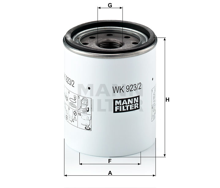 WK 923/2 x fuel filter spin-on