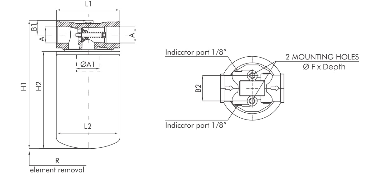 FA110000BB40MPB Filterkopf