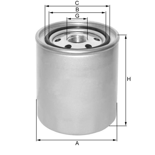 ZP3001F fuel filter spin-on