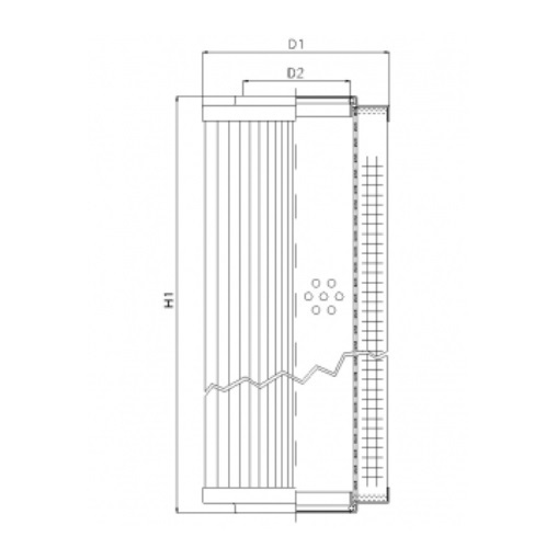 RVR12500E05B Hydraulikfilterelement (Rücklauffilter)