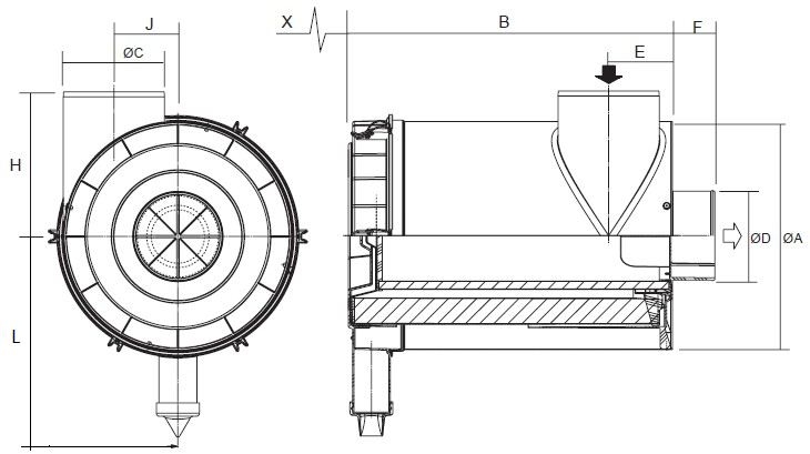 G180033 Luftfilter (RadialSeal FRG)