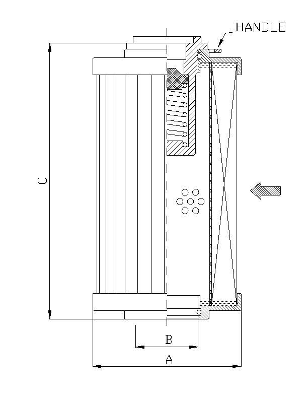 R120T125B hydraulic filter element