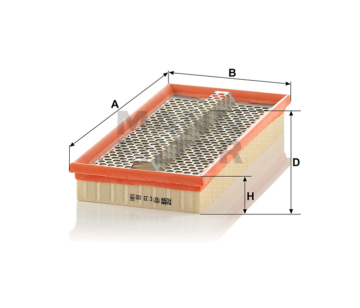 C 33 102 air filter element