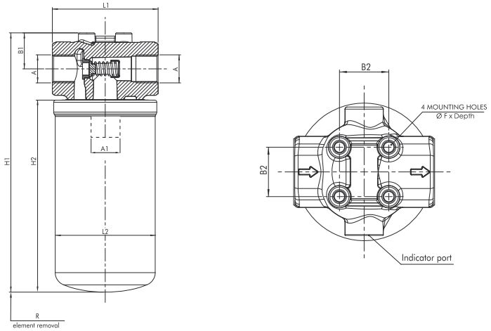 FA413000BB500000S0 Filterkopf ohne Element