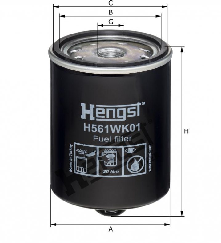 H561WK01 fuel filter element