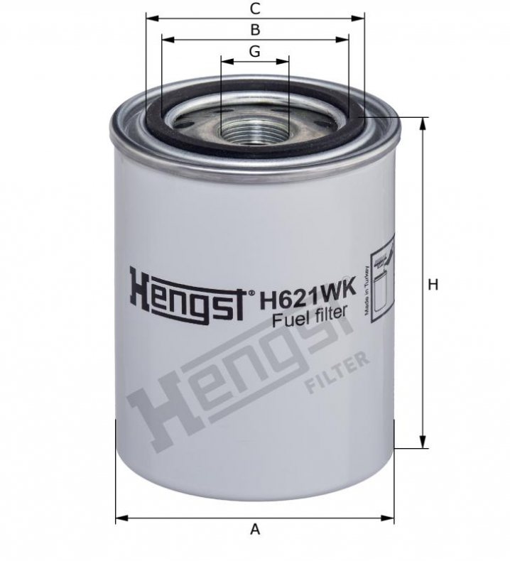 H621WK D736 fuel filter element