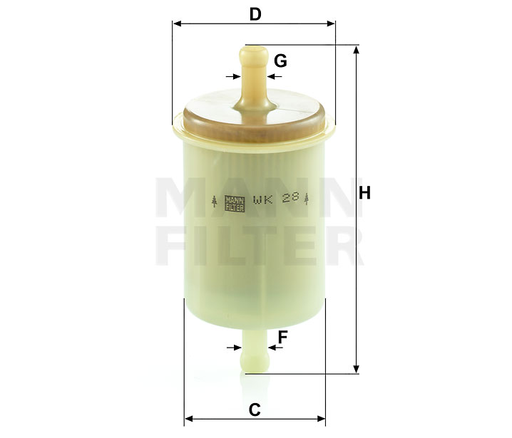 WK 28 fuel filter in-line