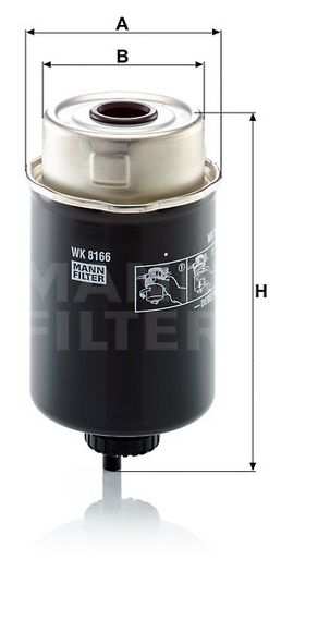 WK 8166 fuel filter spin-on