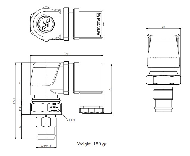 VEF5 differential pressure switch 5,0 bar