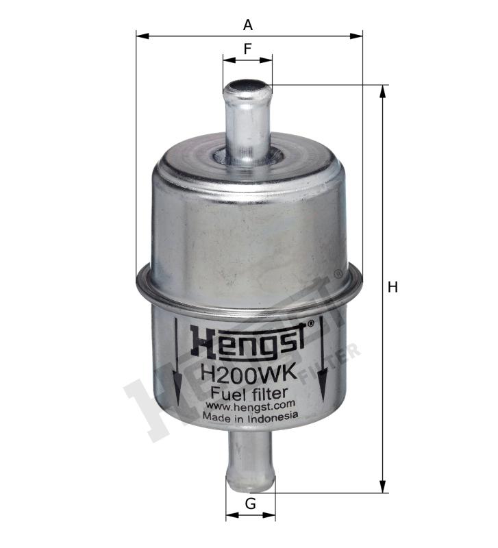 H200WK fuel filter in-line