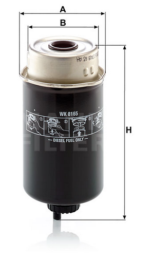 WK 8165 fuel filter spin-on