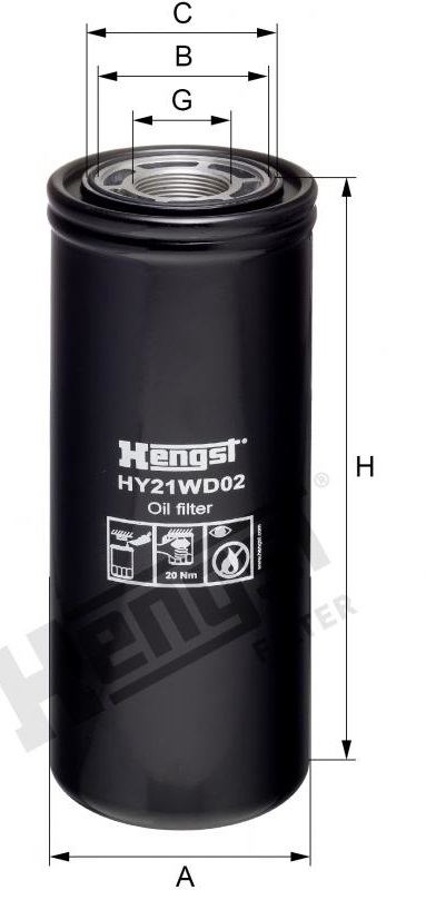 HY21WD02 oil filter spin-on