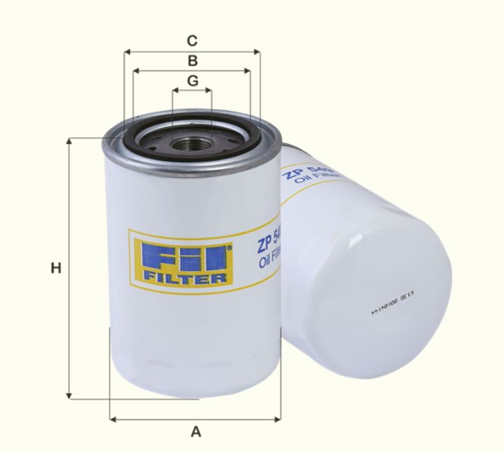 ZP549 oil filter spin-on