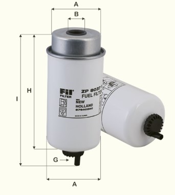 ZP8037FMB fuel filter spin-on