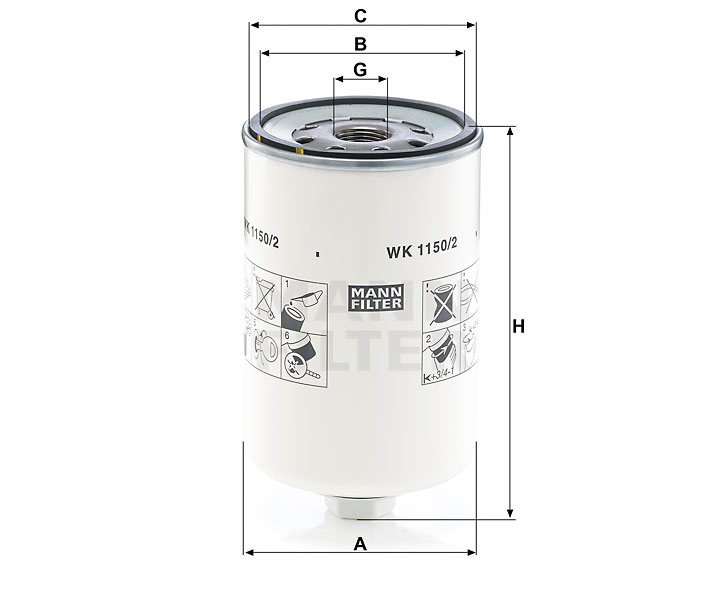 WK 1150/2 Kraftstofffilter SpinOn